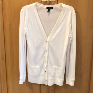 Ralph Lauren LRL. White lightweight cardigan